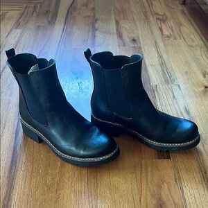 Chunky Black Ankle Booties